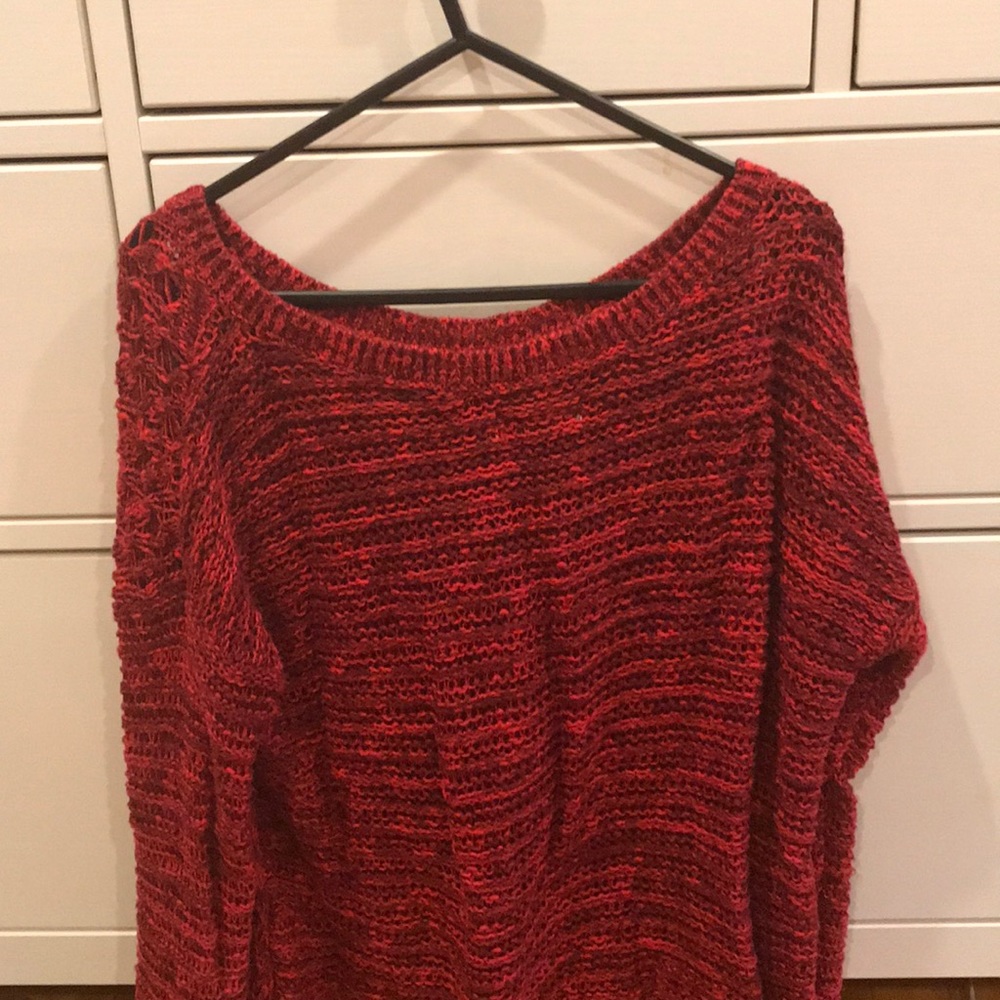 Red Knit Hollister Sweater!!